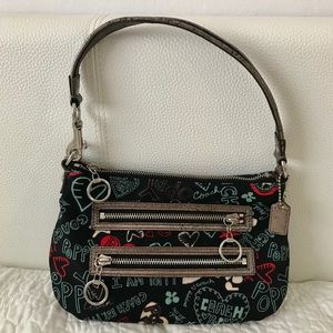 Coach Bags - Coach POPPY Black, Red and Silver Purse Coach Bags - Coach POPPY Black, Red and Silver Purse